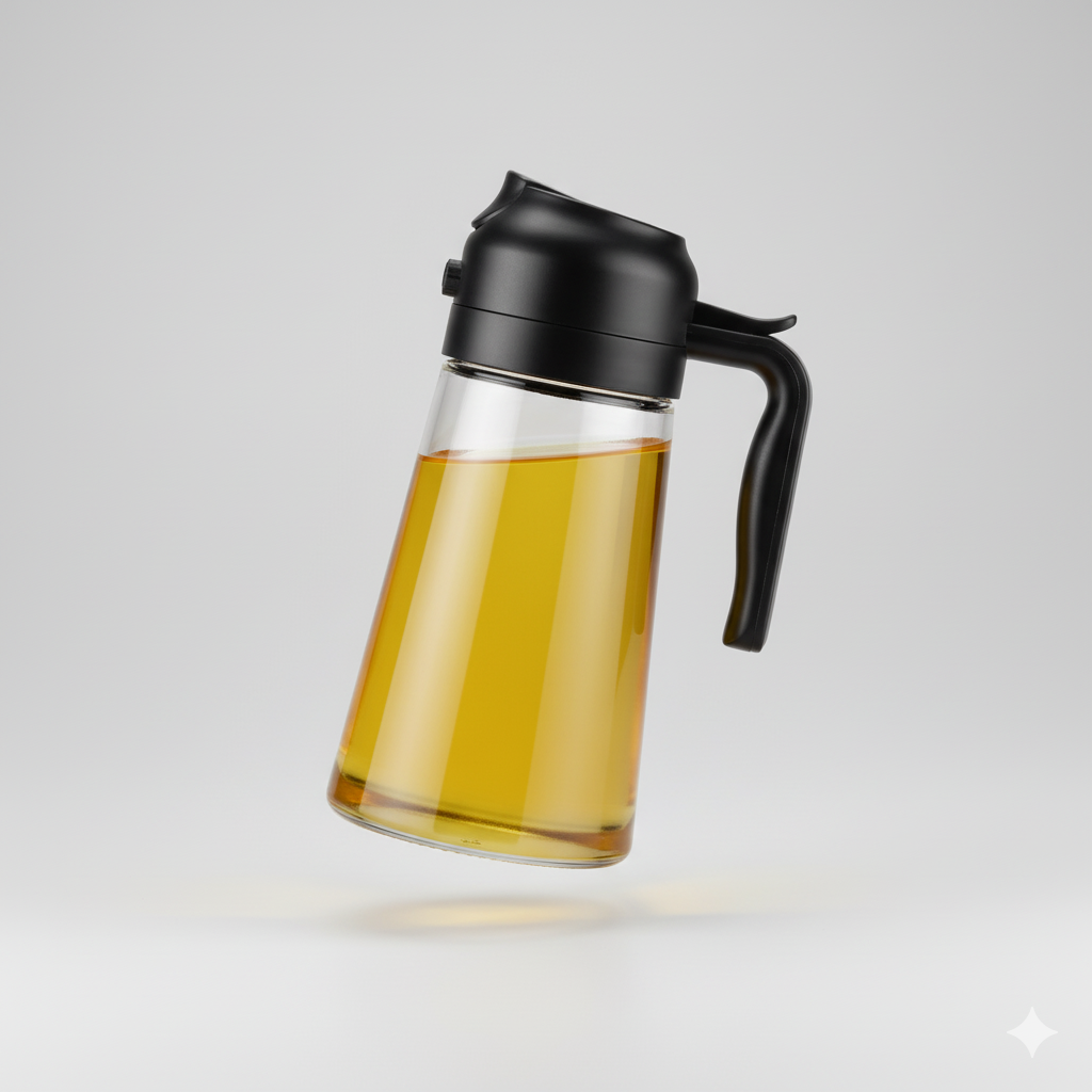 Premium Glass Oil Dispenser with Spray – Leak-Proof & Easy Pour